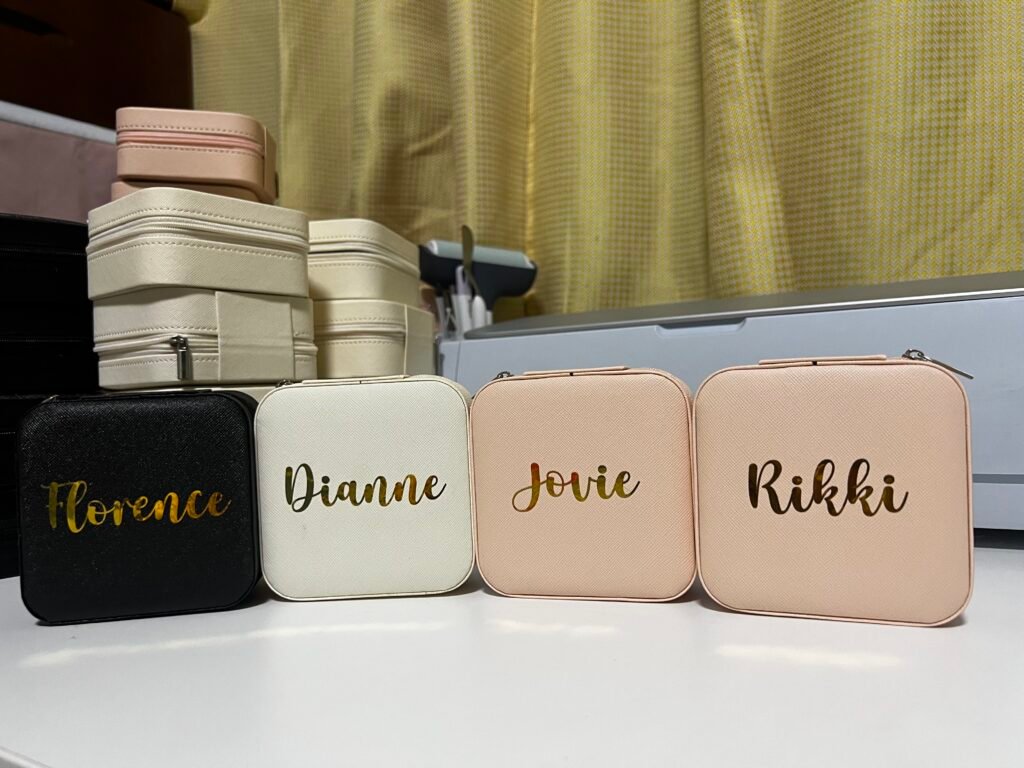 Personalized Jewelry Box Vinyl heat pressed