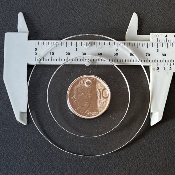 Acrylic Circle Blanks 3mm Clear – 1 to 3 Inch, 50 pcs