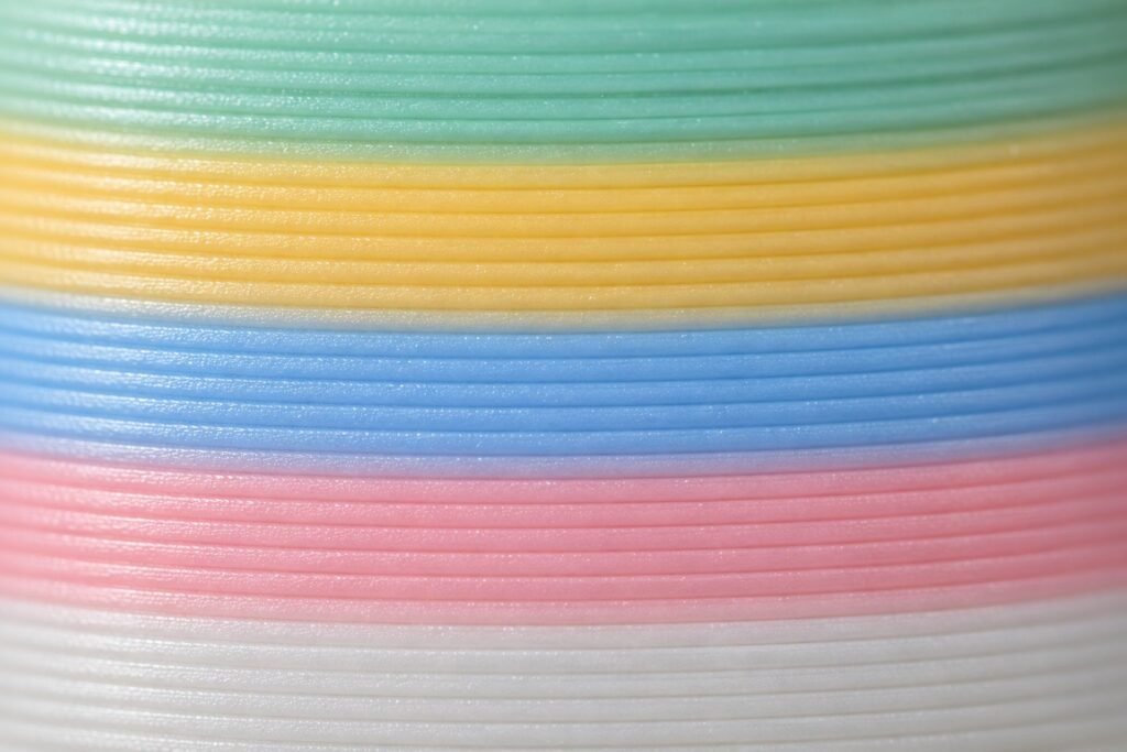 Close-up of 3D-print layer lines