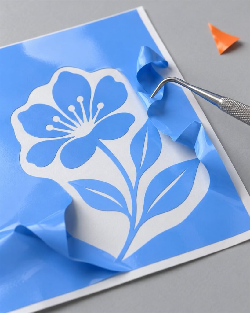 Illustration: Hands weeding cut vinyl