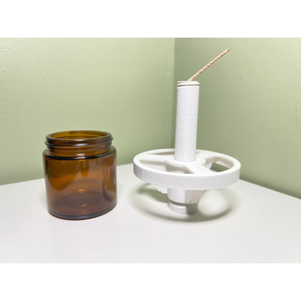 Candle Wick Centering Tool – 3D Printed, 40–85 mm Jars