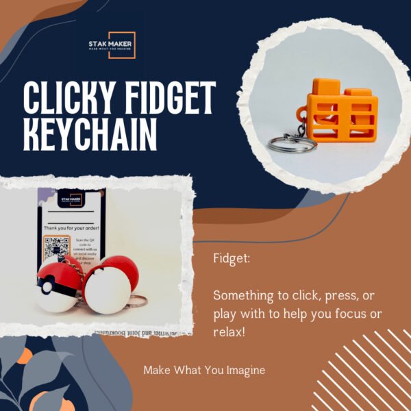 Clicky Fidget Keychain – Real Mechanical Keyboard Switch
