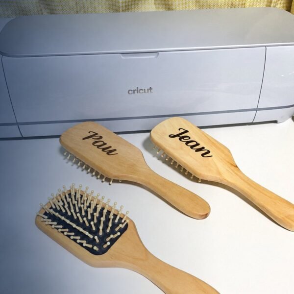 Personalized Wooden Paddle Brush – Laser Engraved