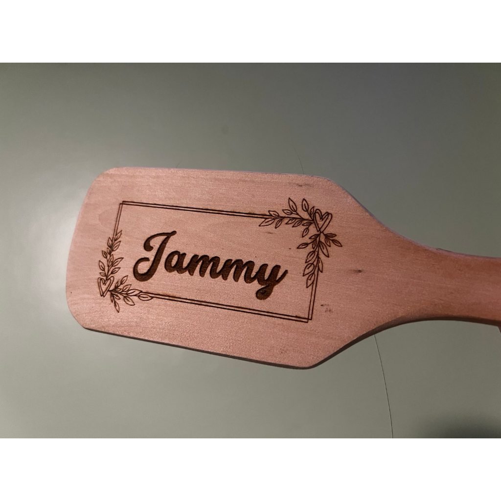 Personalized Wooden Paddle Brush – Laser Engraved