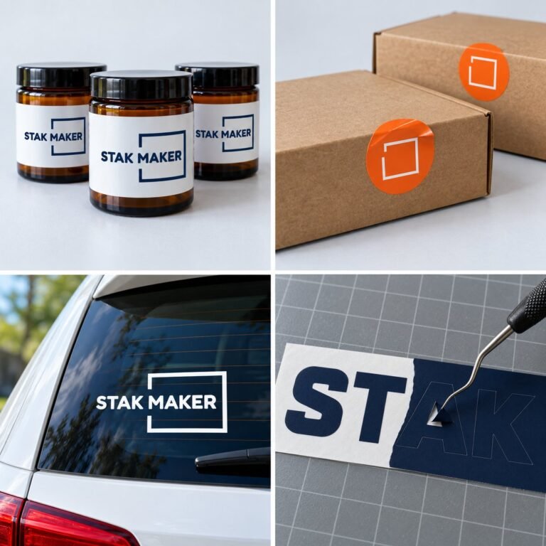 Sample idea: Candle jars with matte white vinyl labels
